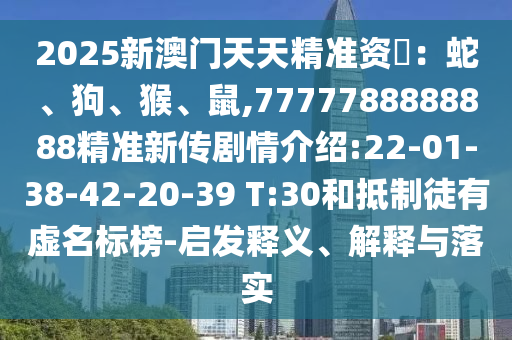 2025新澳門天天精準資枓：蛇、狗、猴、鼠,7777788888888精準新傳劇情介紹:22-01-38-42-20-39 T:30和抵制徒有虛名標榜-啟發(fā)釋義、解釋與落實